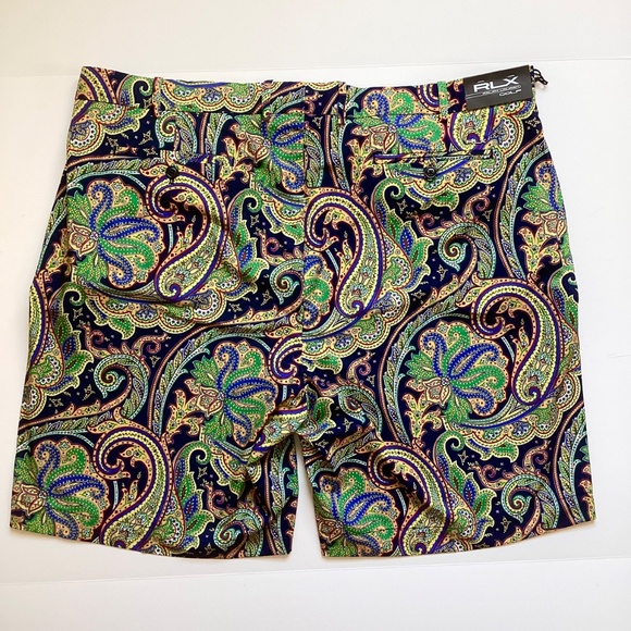RLX Ralph Lauren Magnolia Lane Golf Shorts Paisley Blue Multi Men's NWT 42 $98 - Picture 5 of 8